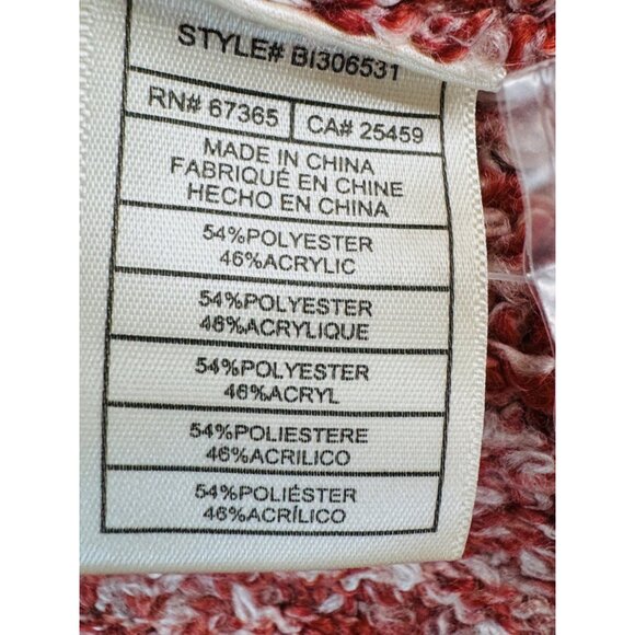 NWT Steve Madden S Cozy Coral/Mauve/Rust Chenille Womens Cardigan Sweater - Picture 9 of 10